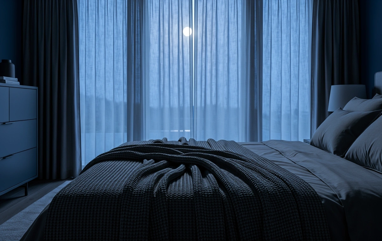 Klidná ložnice v tlumeném světle